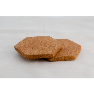 The Hex Cork Coasters  - Set of 4